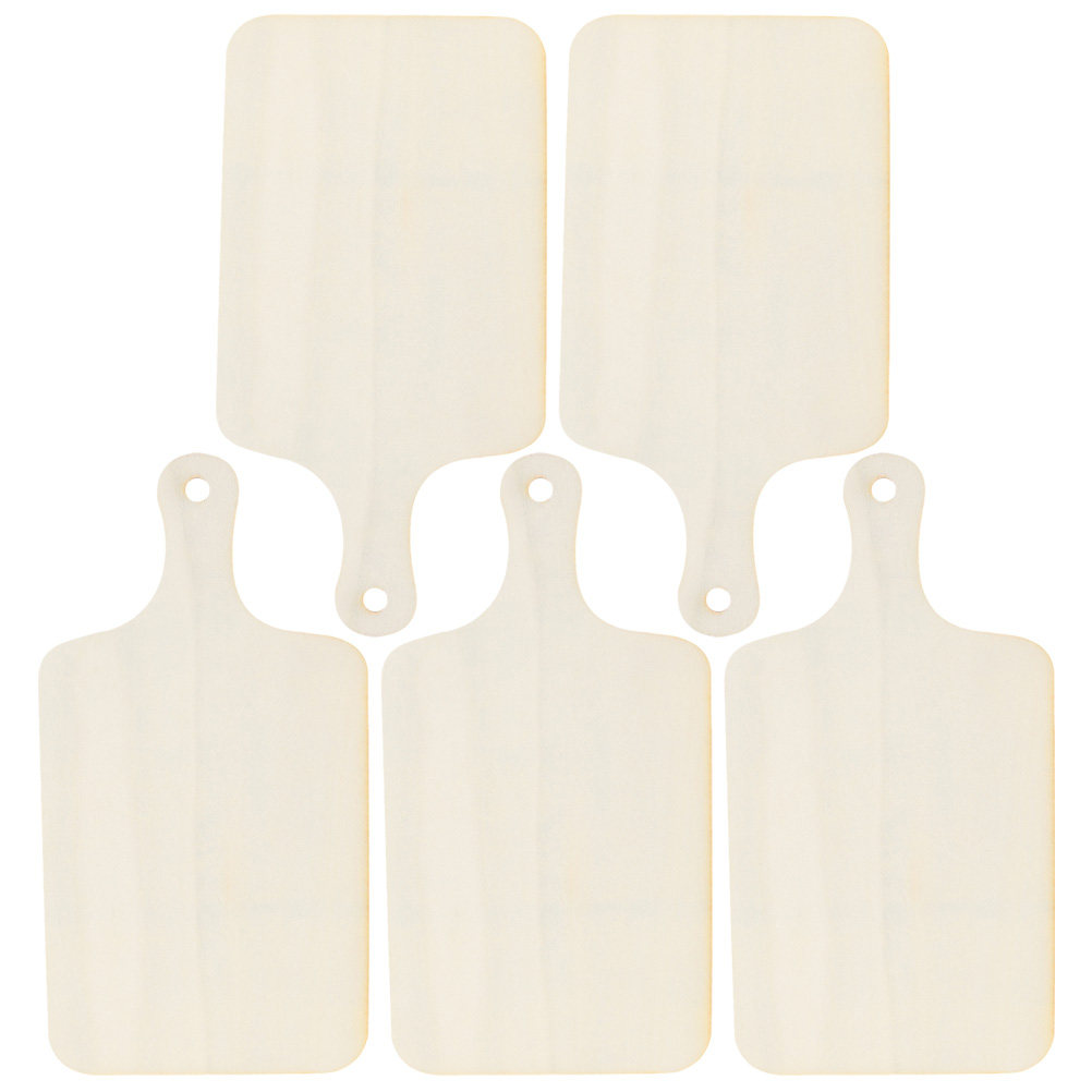 Wooden Serving Tray - 5Pcs DIY Wood Tray Mini Bread