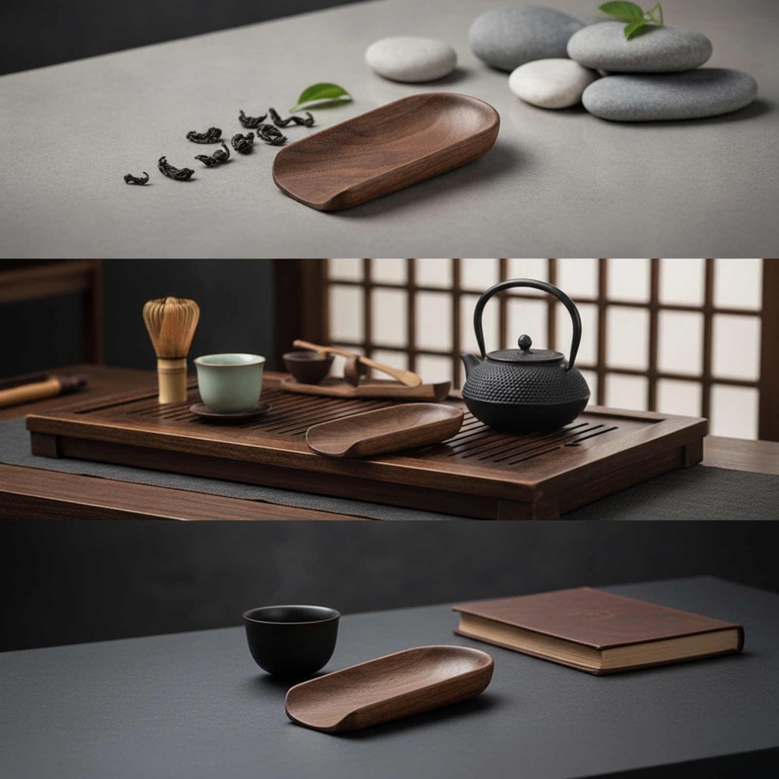 Wooden Serving Tray - Walnut Tea Tray Small Wooden Serving
