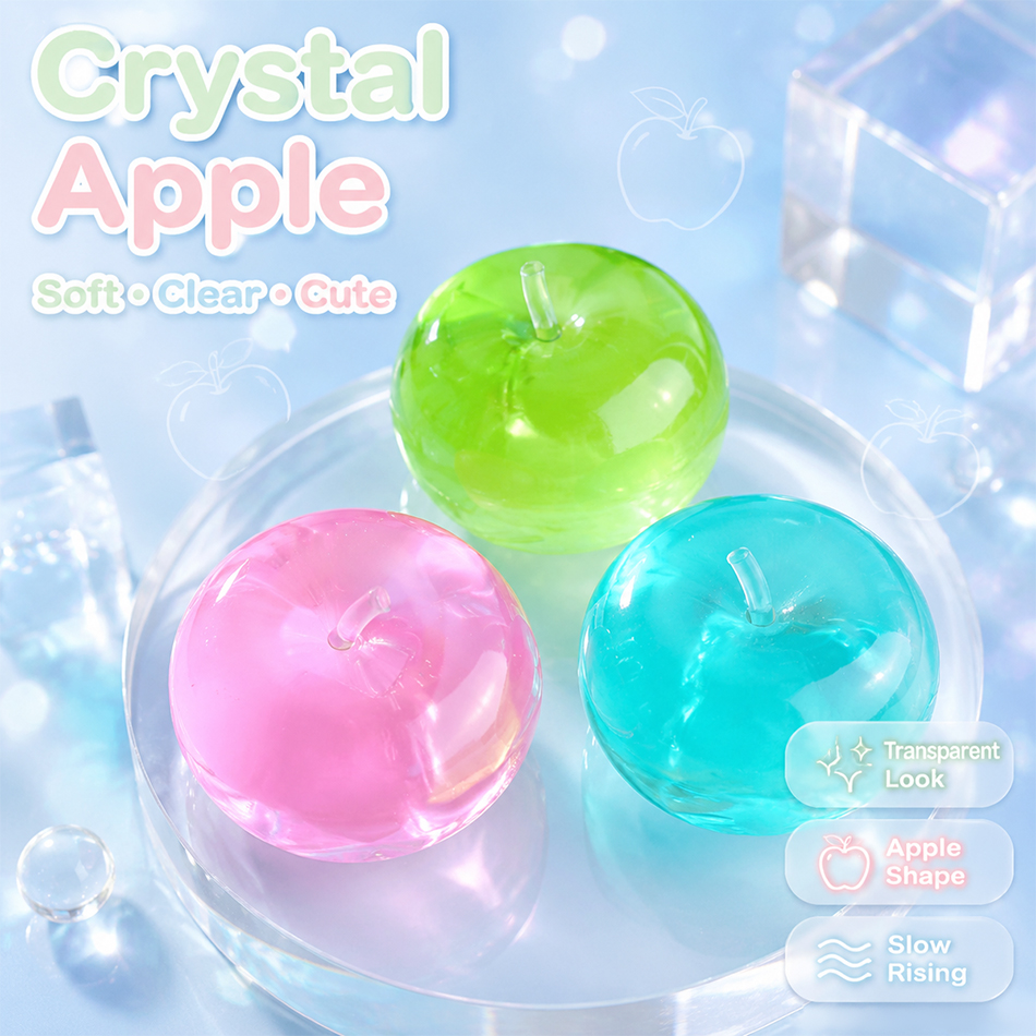 Crystal Ball Decor - Crystal Clear Apple Maltose Squishy Stress