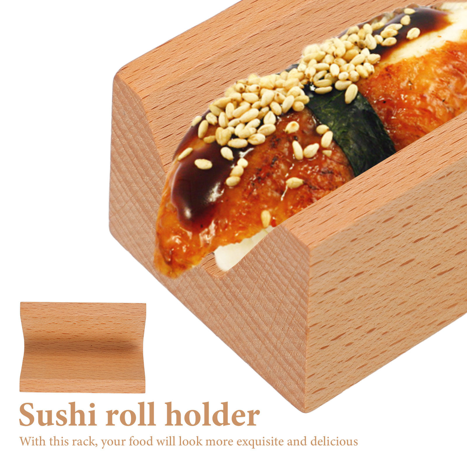 Wooden Sushi Roll Holder Light - Wooden Serving Tray recensione e prezzo