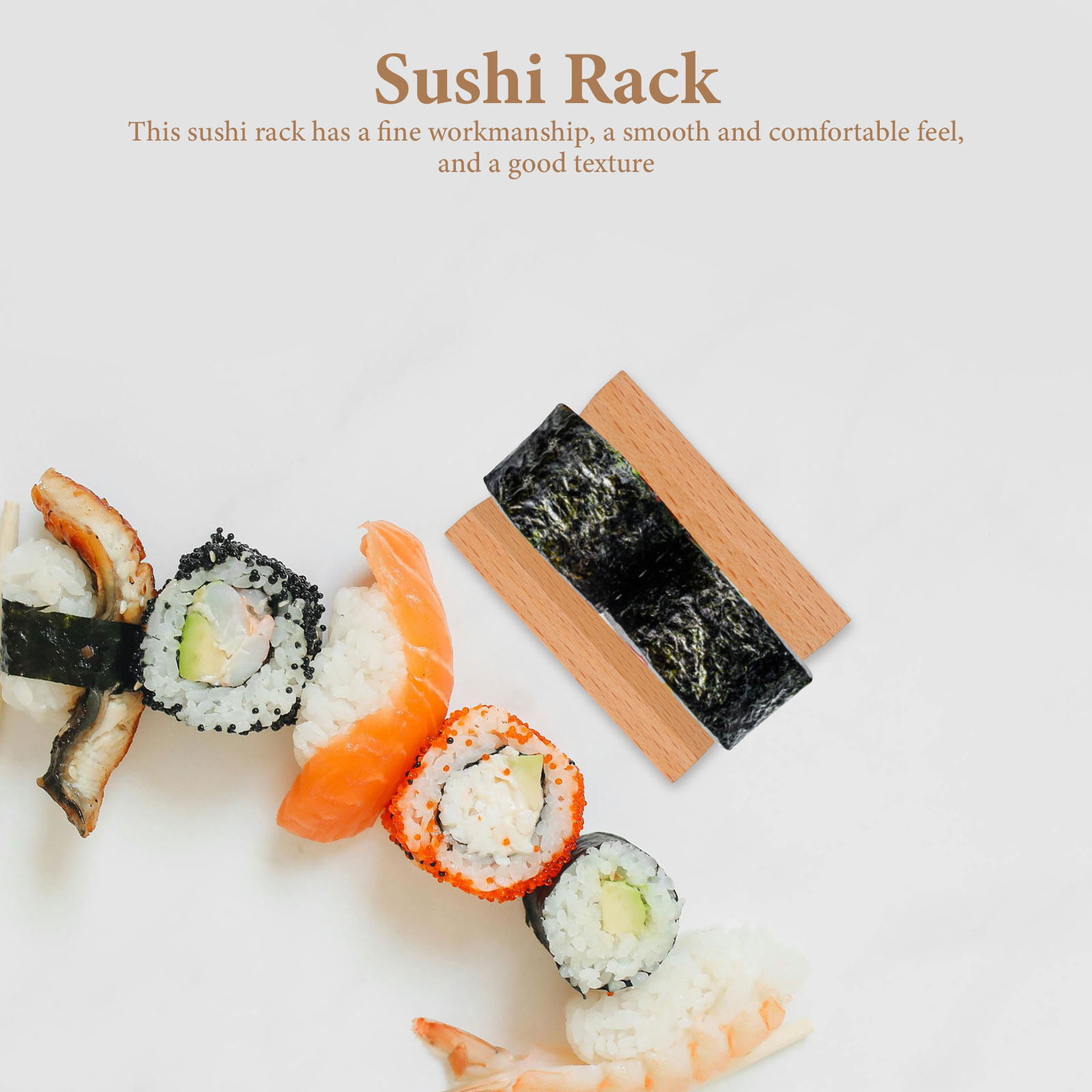 Wooden Sushi Roll Holder Light - Wooden Serving Tray recensione e prezzo