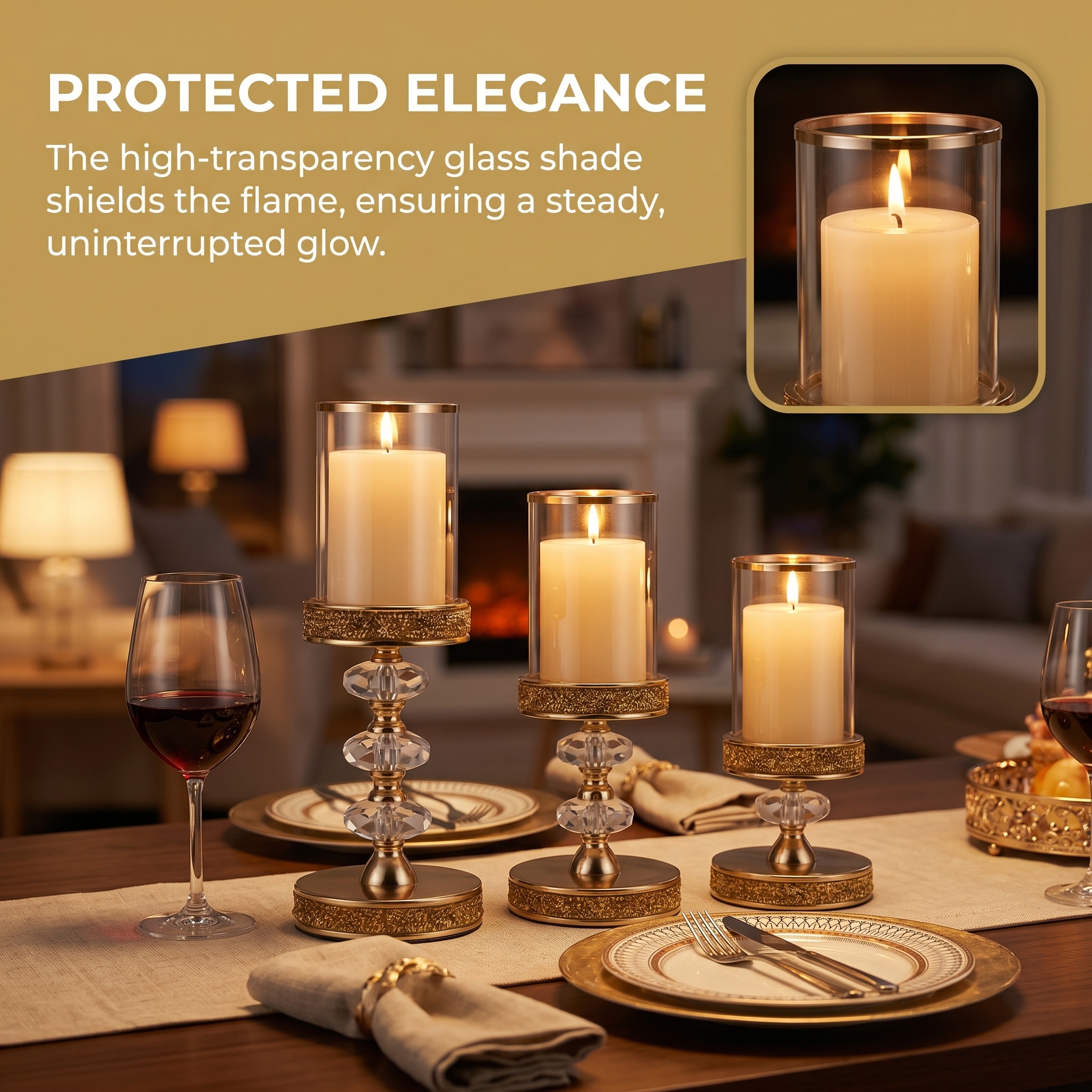 Luxury Crystal Pillar Candle H - Scented Candle Luxury recensione e prezzo