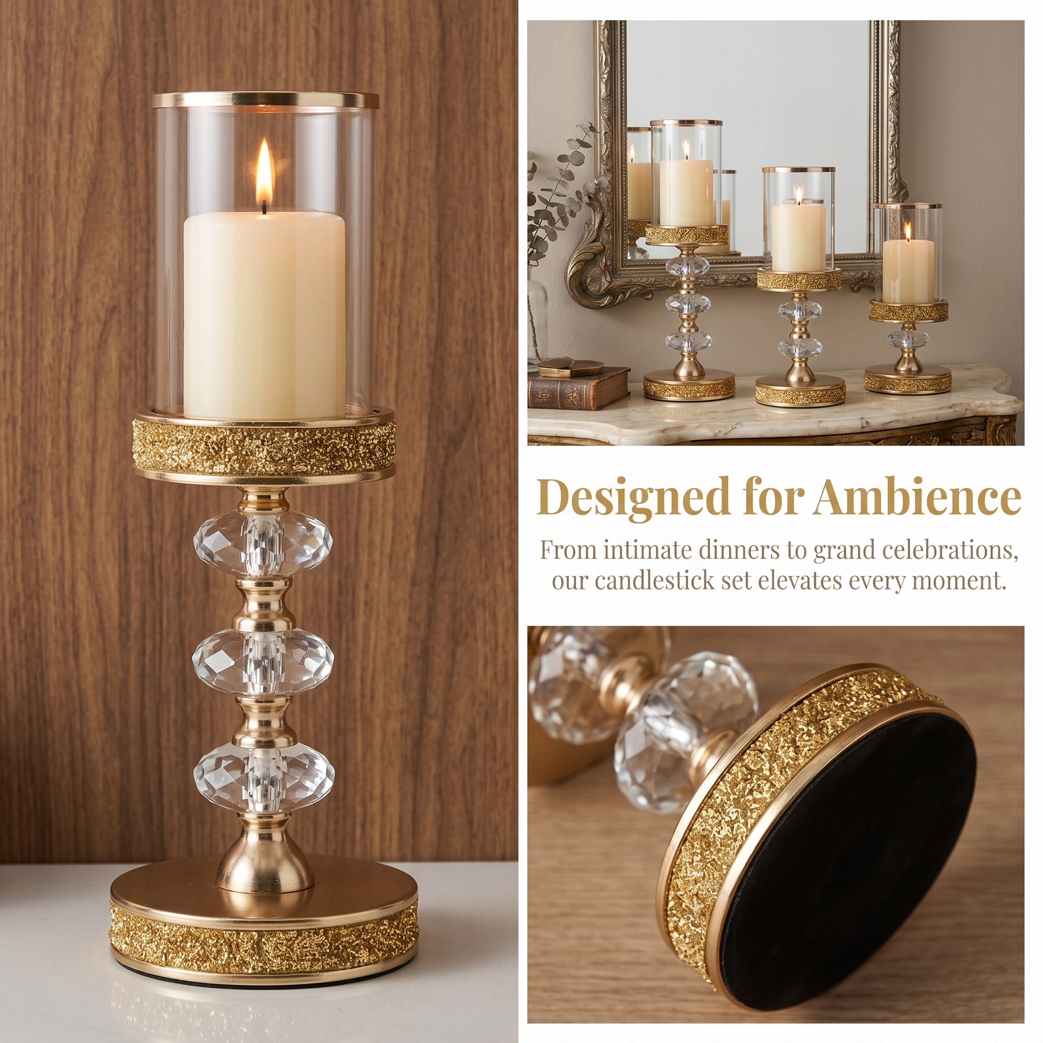 Luxury Crystal Pillar Candle H - Scented Candle Luxury recensione e prezzo