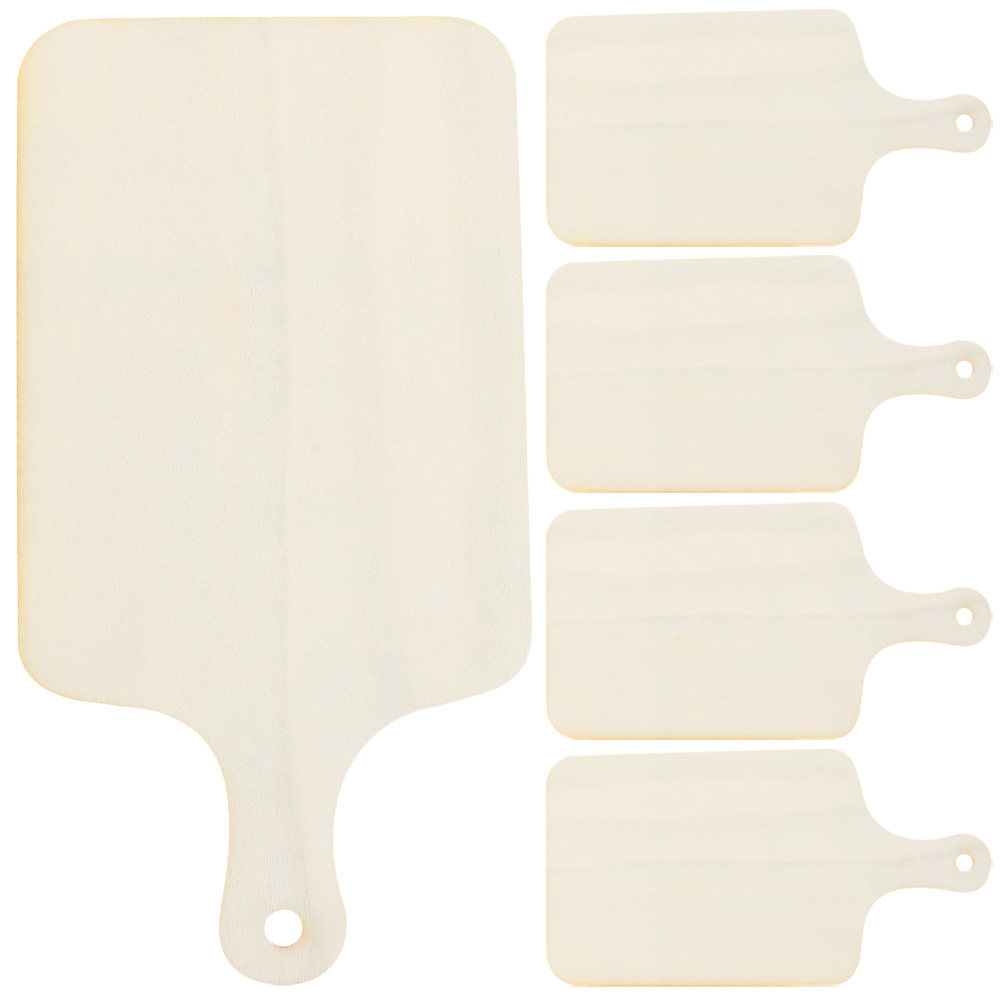 5Pcs DIY Wood Tray Mini Bread  - Wooden Serving Tray recensione e prezzo