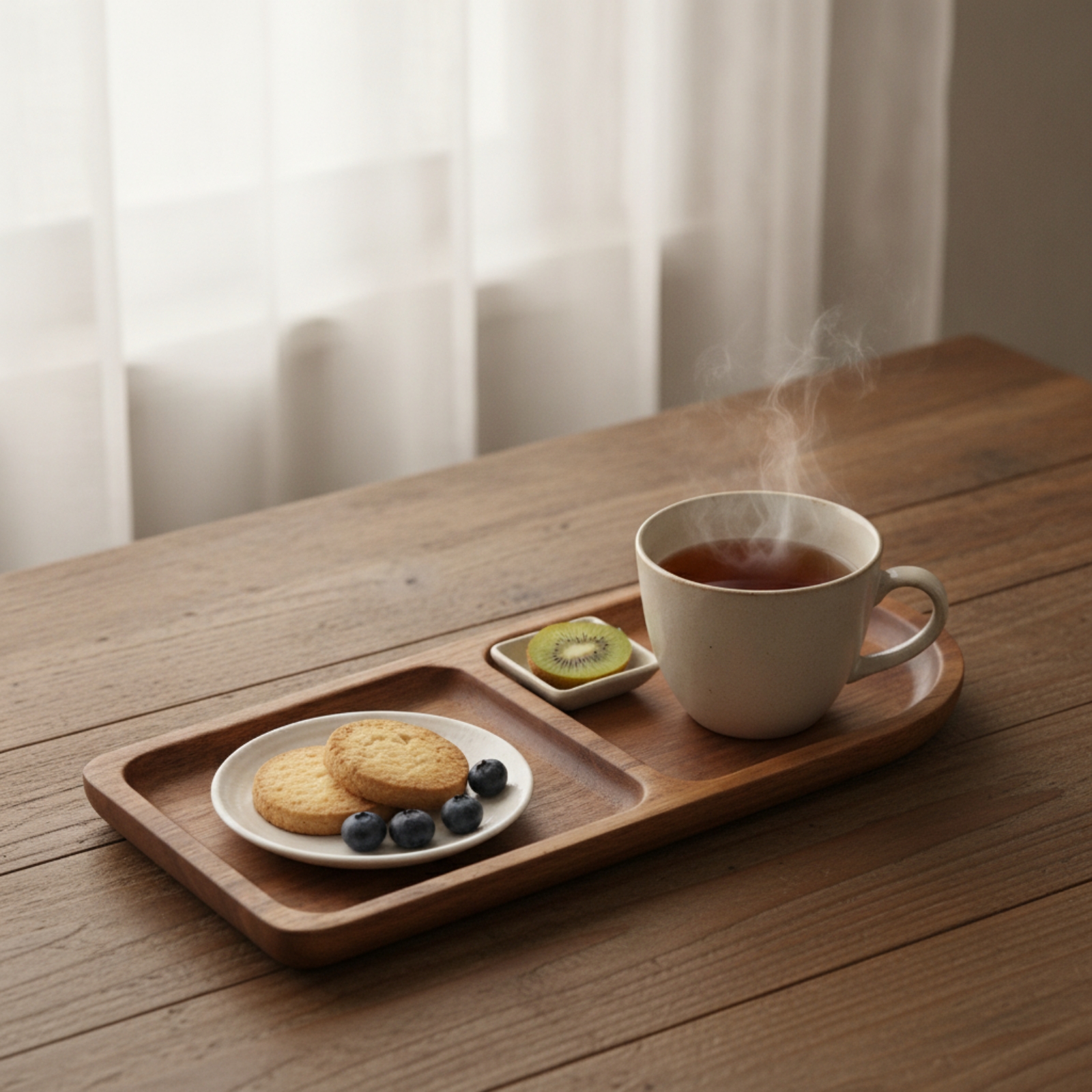 Divided Serving Tray Natural S - Wooden Serving Tray recensione e prezzo