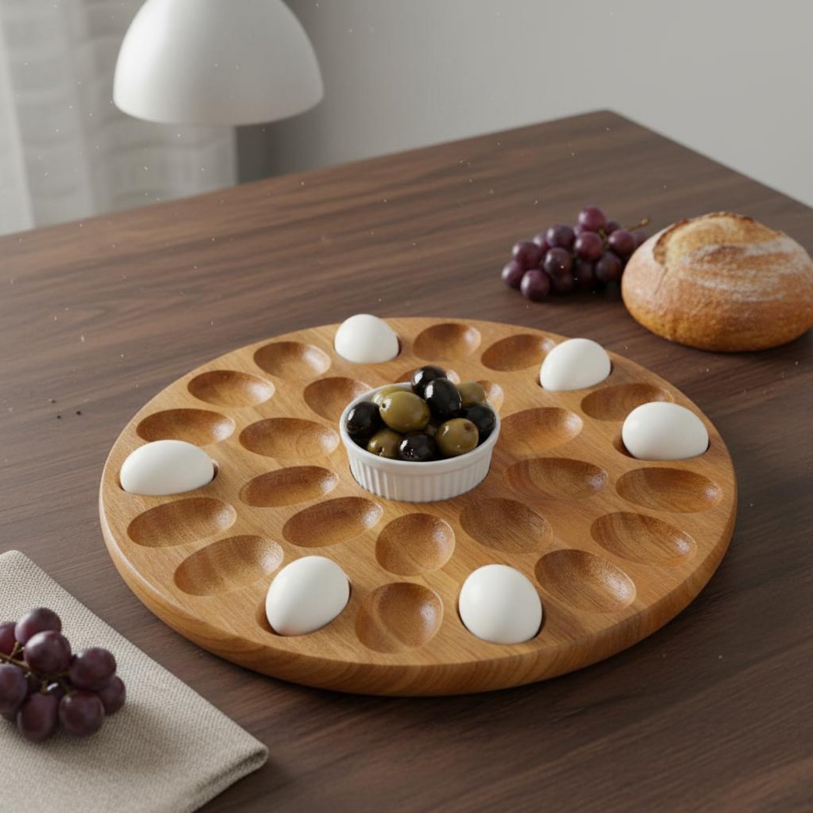 Reversible Wooden Oval Tray Na - Wooden Serving Tray recensione e prezzo
