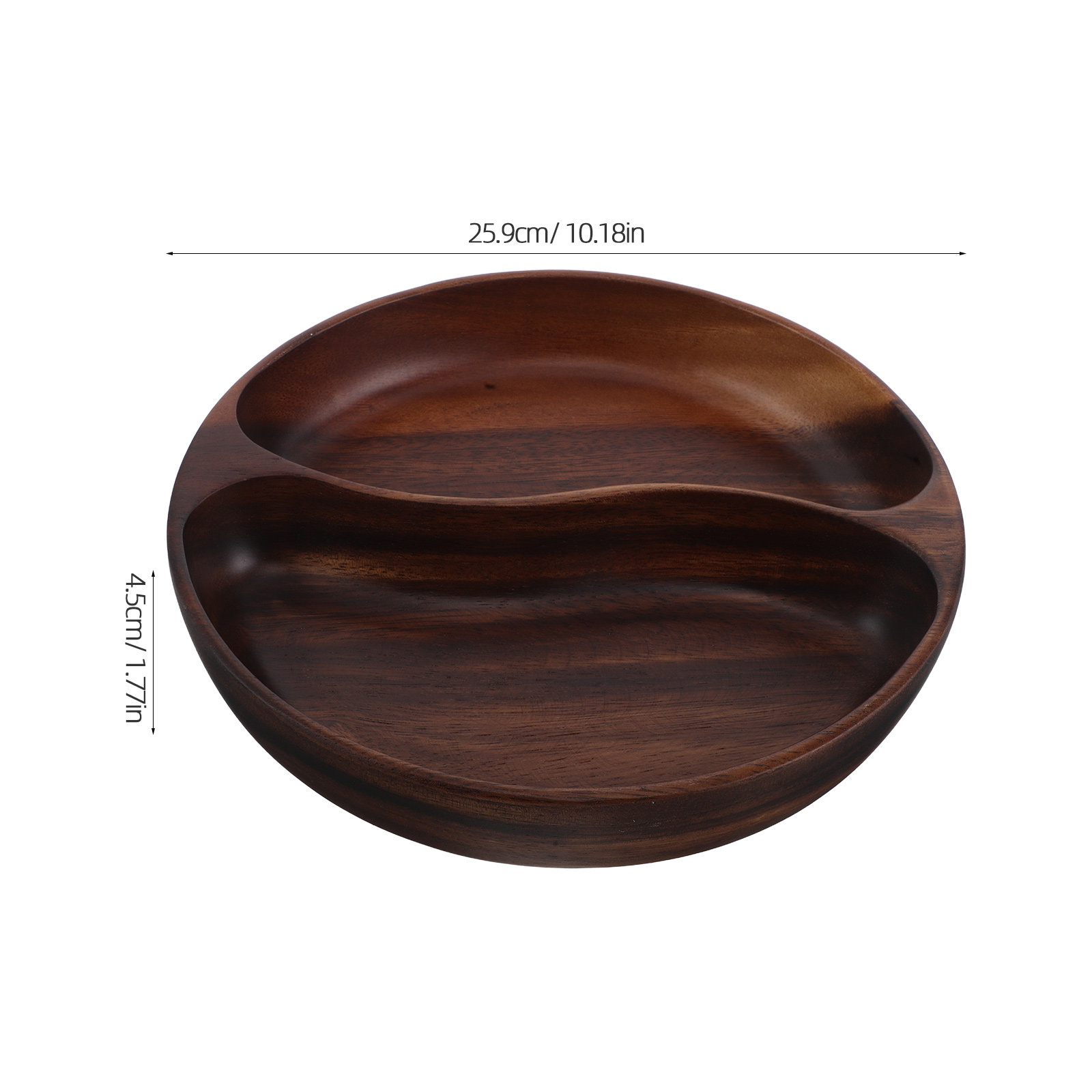 Divided Portion Plate Wooden S - Wooden Serving Tray recensione e prezzo
