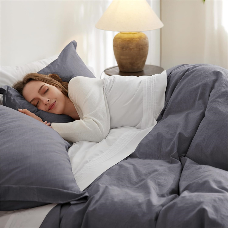 Washed Cotton 3pcs Bedding Set - Linen Duvet Cover recensione e prezzo
