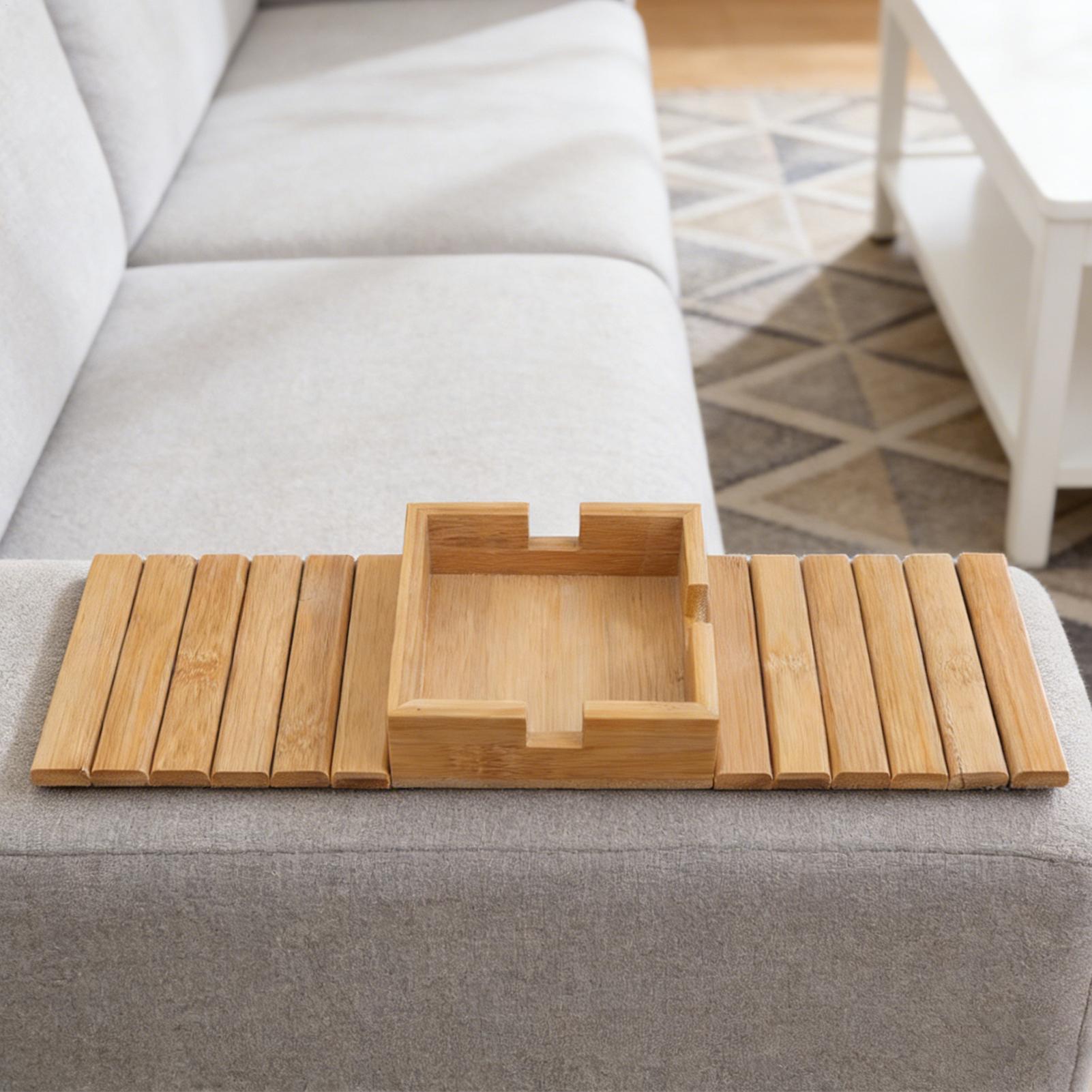 Couch Cup Holder Wood Sofa Arm - Wooden Serving Tray recensione e prezzo