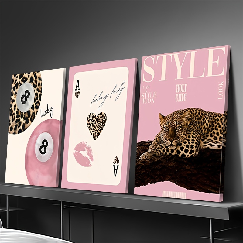 3pcs Leopard Cheetah Canvas Wa - Luxury Lifestyle recensione e prezzo