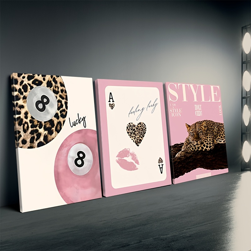 3pcs Leopard Cheetah Canvas Wa - Luxury Lifestyle recensione e prezzo