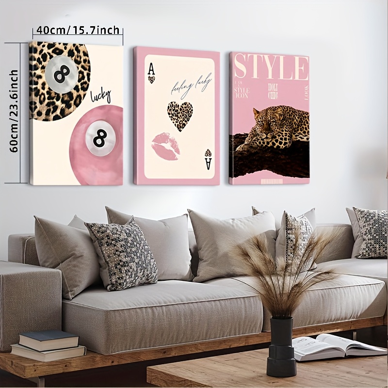 3pcs Leopard Cheetah Canvas Wa - Luxury Lifestyle recensione e prezzo