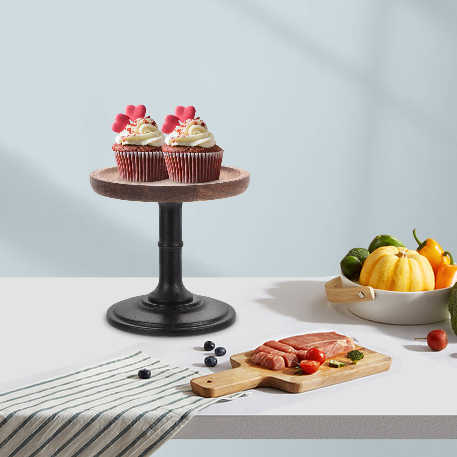 High Base Wooden Cake Stand El - Wooden Serving Tray recensione e prezzo