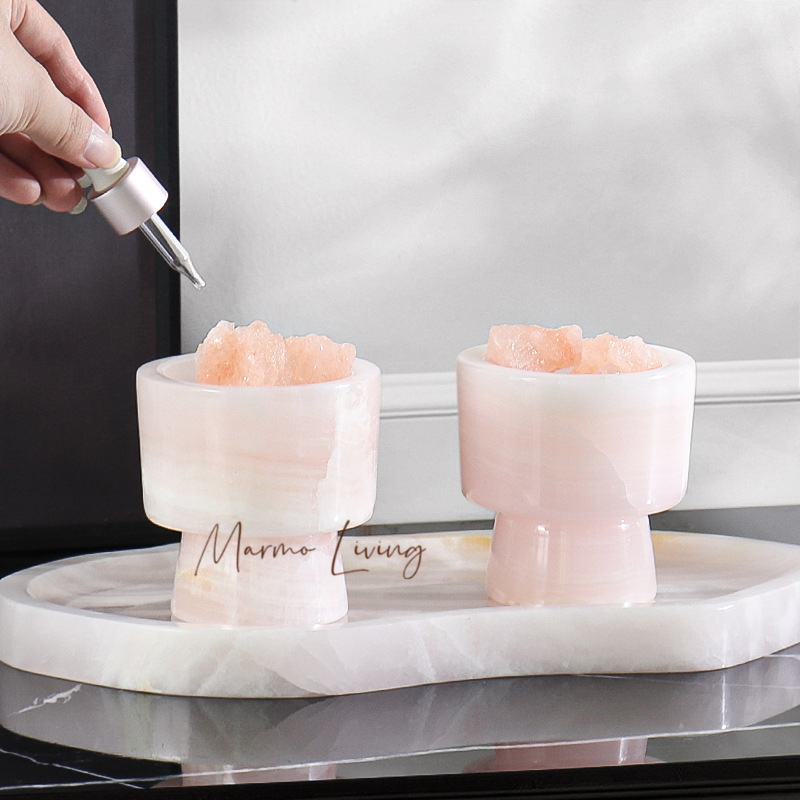 White Onyx Natural Marble Tray - Scented Candle Luxury recensione e prezzo