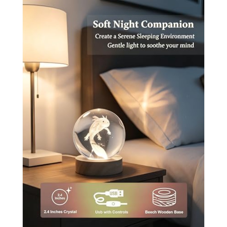 3D Crystal Ball Night Light, W - Crystal Ball Decor recensione e prezzo