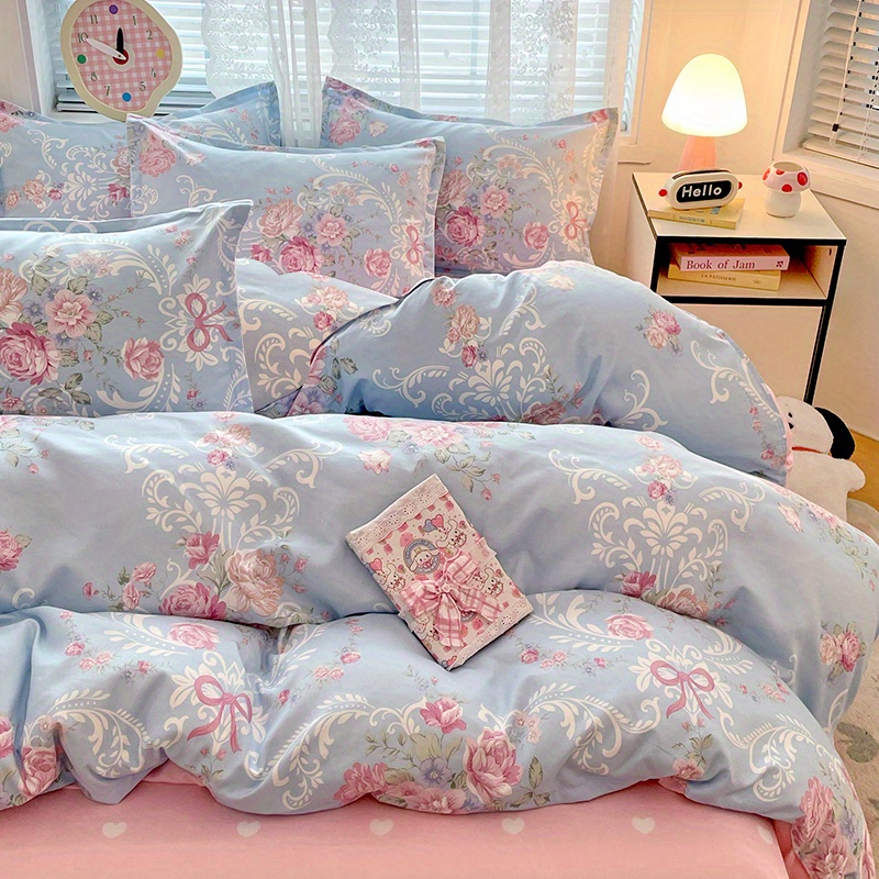 4pc Pastoral Bedding Set Soft  - Linen Duvet Cover recensione e prezzo