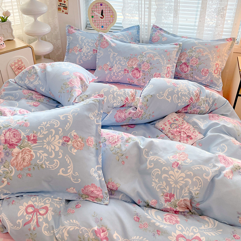 4pc Pastoral Bedding Set Soft  - Linen Duvet Cover recensione e prezzo
