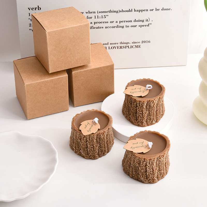 Tree Stump Candle Set Gift Cre - Scented Candle Luxury recensione e prezzo