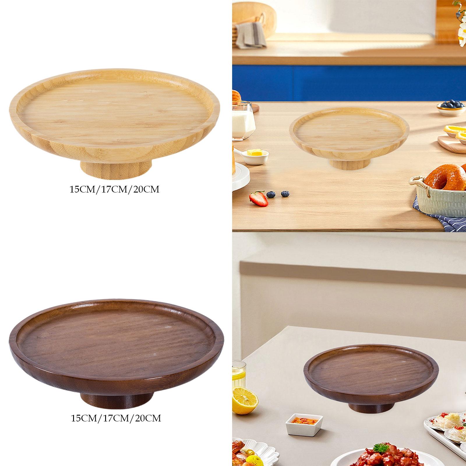 Wood Cake Stand Fruit Serving  - Wooden Serving Tray recensione e prezzo