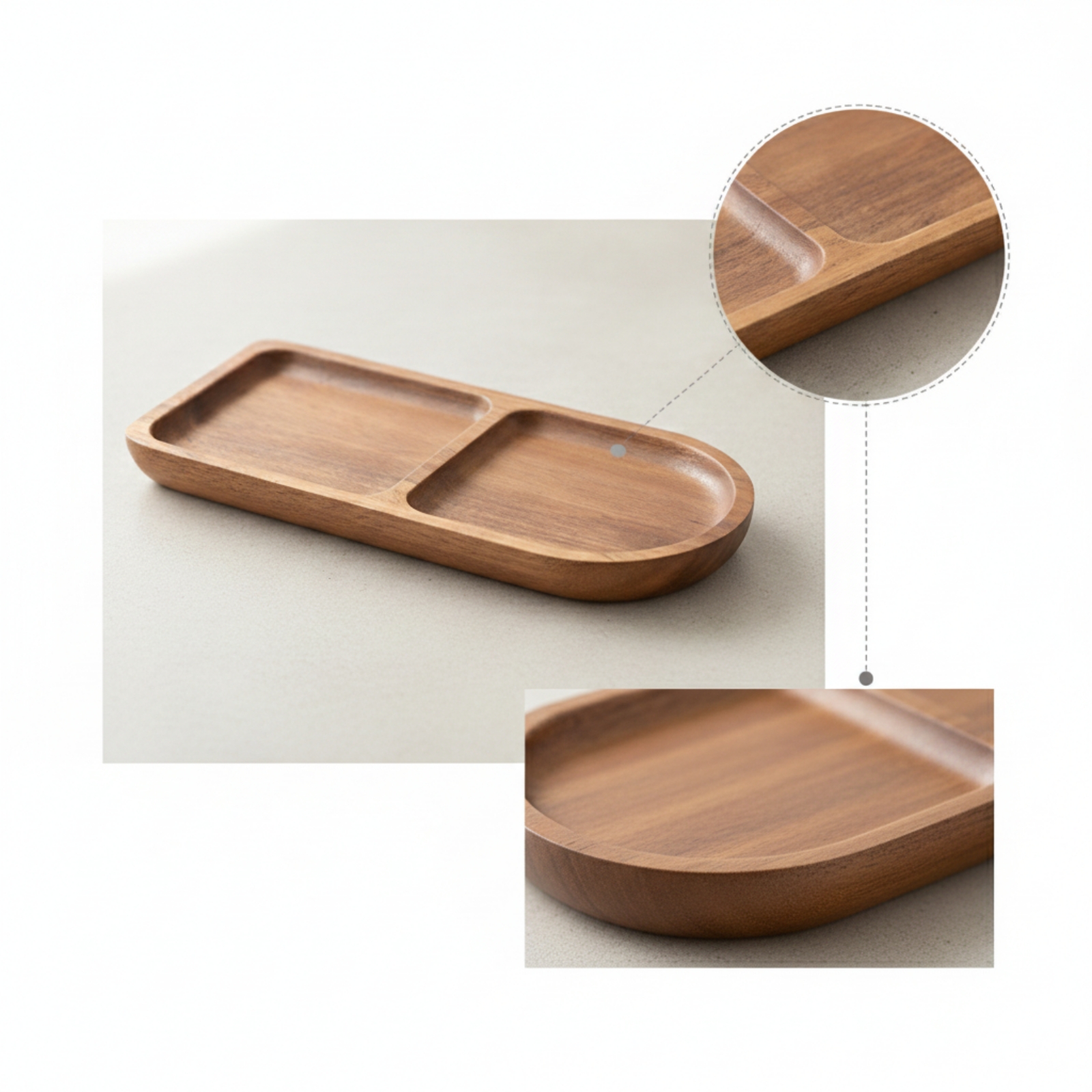 Divided Serving Tray Stylish S - Wooden Serving Tray recensione e prezzo