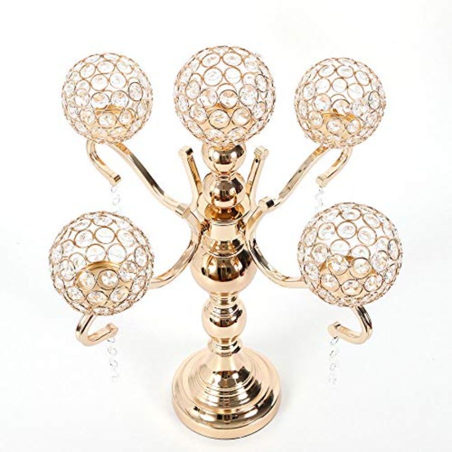 5 Arms Candle Holder for Weddi - Crystal Ball Decor recensione e prezzo