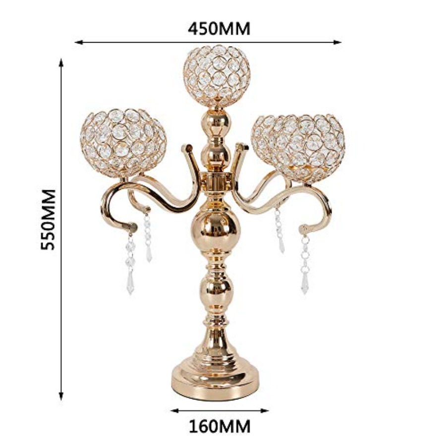 5 Arms Candle Holder for Weddi - Crystal Ball Decor recensione e prezzo