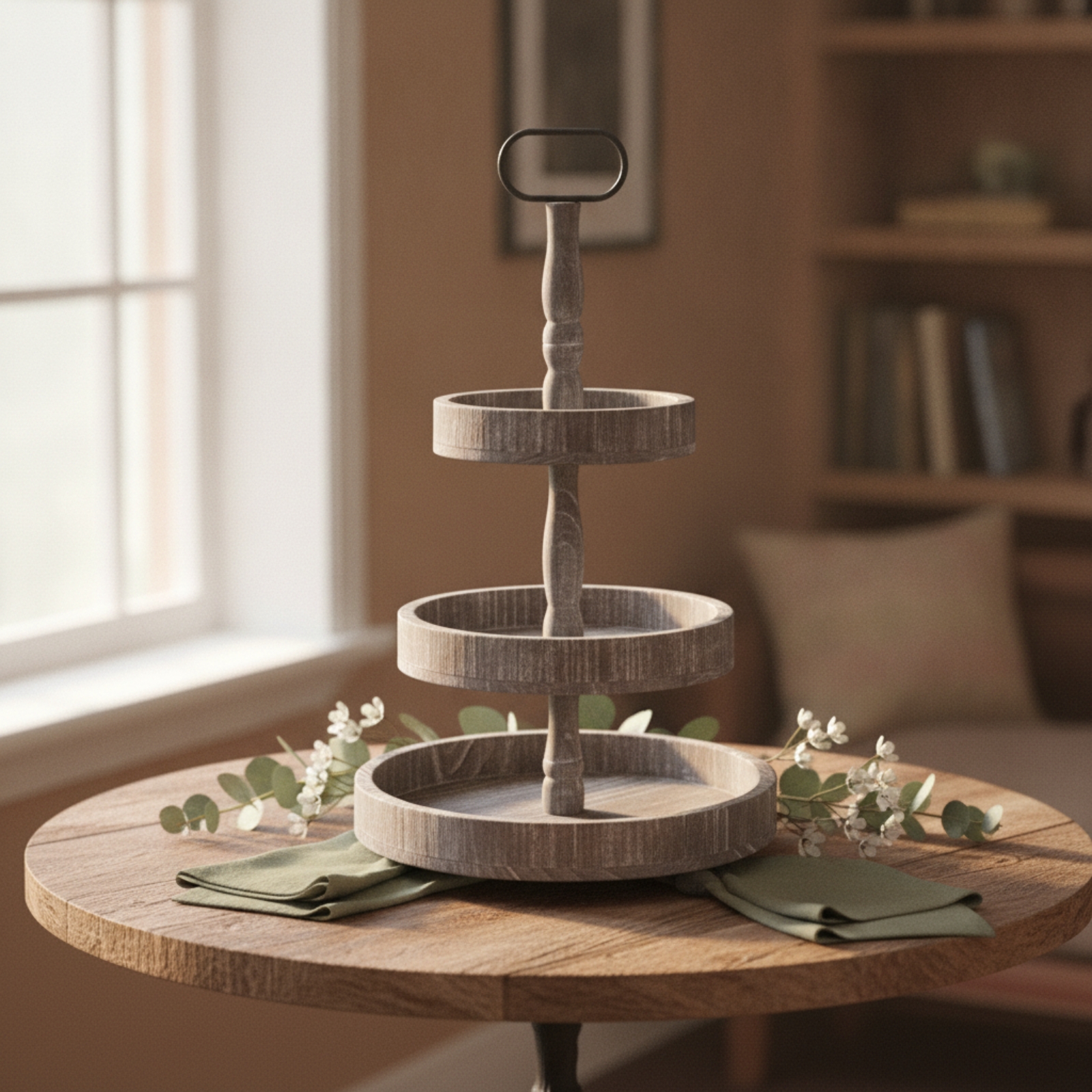 3-Tier Dessert Stand Rustic 3- - Wooden Serving Tray recensione e prezzo